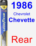 Rear Wiper Blade for 1986 Chevrolet Chevette - Hybrid