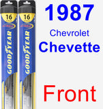 Front Wiper Blade Pack for 1987 Chevrolet Chevette - Hybrid