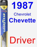 Driver Wiper Blade for 1987 Chevrolet Chevette - Hybrid