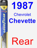 Rear Wiper Blade for 1987 Chevrolet Chevette - Hybrid