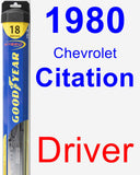 Driver Wiper Blade for 1980 Chevrolet Citation - Hybrid