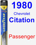 Passenger Wiper Blade for 1980 Chevrolet Citation - Hybrid