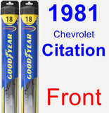 Front Wiper Blade Pack for 1981 Chevrolet Citation - Hybrid