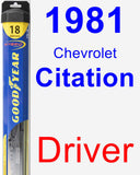 Driver Wiper Blade for 1981 Chevrolet Citation - Hybrid