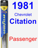 Passenger Wiper Blade for 1981 Chevrolet Citation - Hybrid