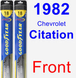 Front Wiper Blade Pack for 1982 Chevrolet Citation - Hybrid