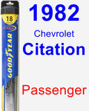 Passenger Wiper Blade for 1982 Chevrolet Citation - Hybrid