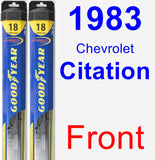 Front Wiper Blade Pack for 1983 Chevrolet Citation - Hybrid