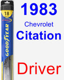 Driver Wiper Blade for 1983 Chevrolet Citation - Hybrid
