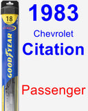 Passenger Wiper Blade for 1983 Chevrolet Citation - Hybrid