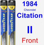 Front Wiper Blade Pack for 1984 Chevrolet Citation II - Hybrid