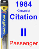 Passenger Wiper Blade for 1984 Chevrolet Citation II - Hybrid