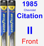 Front Wiper Blade Pack for 1985 Chevrolet Citation II - Hybrid