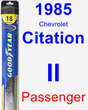 Passenger Wiper Blade for 1985 Chevrolet Citation II - Hybrid