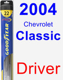 Driver Wiper Blade for 2004 Chevrolet Classic - Hybrid