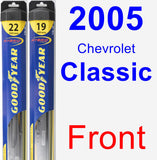 Front Wiper Blade Pack for 2005 Chevrolet Classic - Hybrid