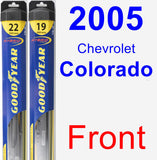 Front Wiper Blade Pack for 2005 Chevrolet Colorado - Hybrid