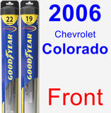 Front Wiper Blade Pack for 2006 Chevrolet Colorado - Hybrid