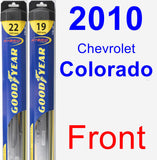 Front Wiper Blade Pack for 2010 Chevrolet Colorado - Hybrid