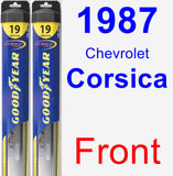 Front Wiper Blade Pack for 1987 Chevrolet Corsica - Hybrid