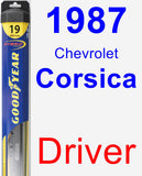 Driver Wiper Blade for 1987 Chevrolet Corsica - Hybrid