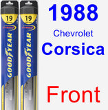 Front Wiper Blade Pack for 1988 Chevrolet Corsica - Hybrid