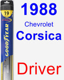 Driver Wiper Blade for 1988 Chevrolet Corsica - Hybrid