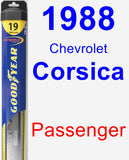 Passenger Wiper Blade for 1988 Chevrolet Corsica - Hybrid