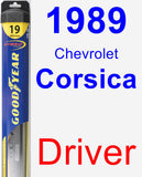 Driver Wiper Blade for 1989 Chevrolet Corsica - Hybrid