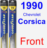 Front Wiper Blade Pack for 1990 Chevrolet Corsica - Hybrid