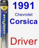 Driver Wiper Blade for 1991 Chevrolet Corsica - Hybrid