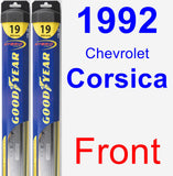 Front Wiper Blade Pack for 1992 Chevrolet Corsica - Hybrid