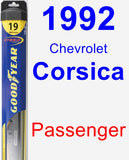 Passenger Wiper Blade for 1992 Chevrolet Corsica - Hybrid