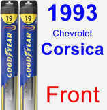 Front Wiper Blade Pack for 1993 Chevrolet Corsica - Hybrid