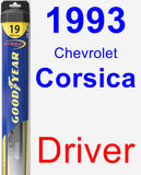 Driver Wiper Blade for 1993 Chevrolet Corsica - Hybrid