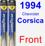 Front Wiper Blade Pack for 1994 Chevrolet Corsica - Hybrid