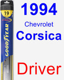 Driver Wiper Blade for 1994 Chevrolet Corsica - Hybrid