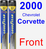 Front Wiper Blade Pack for 2000 Chevrolet Corvette - Hybrid