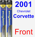 Front Wiper Blade Pack for 2001 Chevrolet Corvette - Hybrid