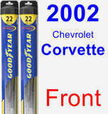 Front Wiper Blade Pack for 2002 Chevrolet Corvette - Hybrid