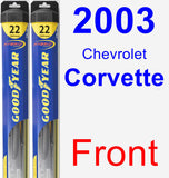 Front Wiper Blade Pack for 2003 Chevrolet Corvette - Hybrid