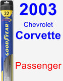 Passenger Wiper Blade for 2003 Chevrolet Corvette - Hybrid