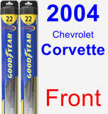 Front Wiper Blade Pack for 2004 Chevrolet Corvette - Hybrid