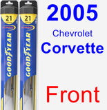 Front Wiper Blade Pack for 2005 Chevrolet Corvette - Hybrid