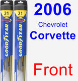 Front Wiper Blade Pack for 2006 Chevrolet Corvette - Hybrid