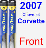 Front Wiper Blade Pack for 2007 Chevrolet Corvette - Hybrid