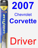Driver Wiper Blade for 2007 Chevrolet Corvette - Hybrid