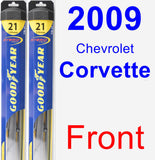 Front Wiper Blade Pack for 2009 Chevrolet Corvette - Hybrid