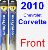 Front Wiper Blade Pack for 2010 Chevrolet Corvette - Hybrid