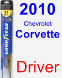 Driver Wiper Blade for 2010 Chevrolet Corvette - Hybrid